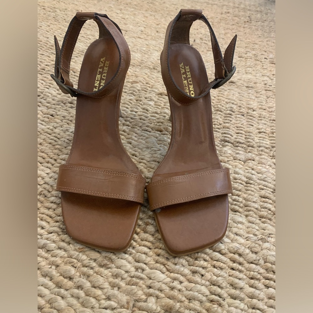 Brown stiletto sandals - size 7